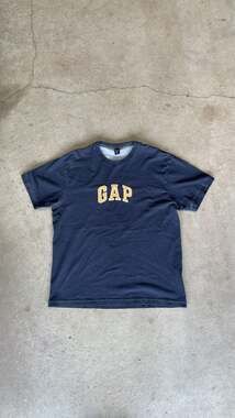 GAP Navy Blue Arch Logo T-Shirt Size Large